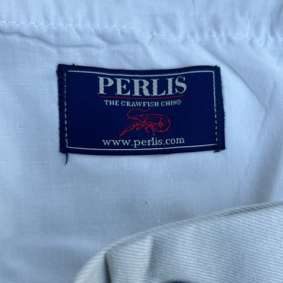 The Crawfish Chino by Perlis Mens Khaki Cotton Twill Flat Front Pants 38 x 32 C1 - Picture 6 of 7